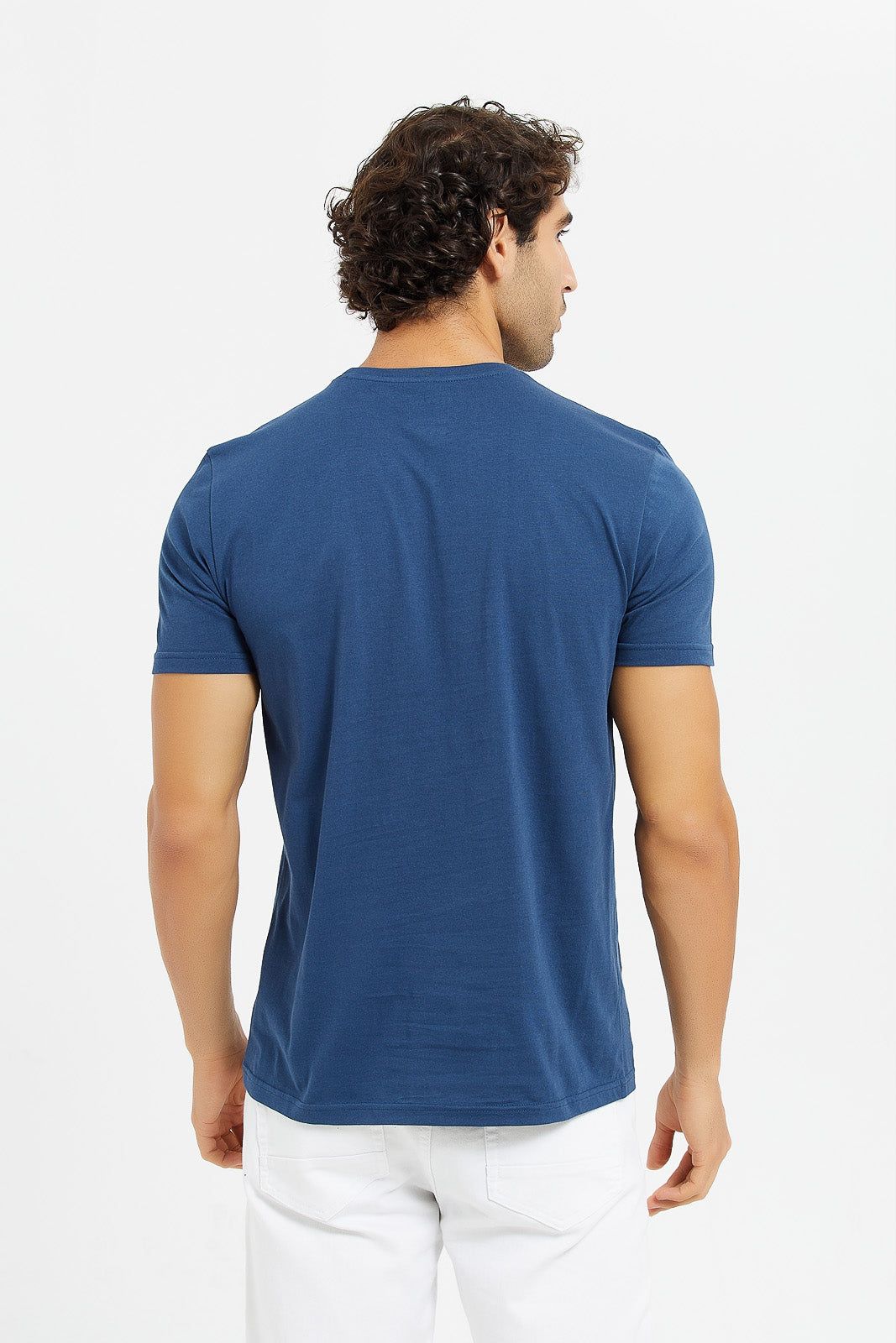 Men Blue Graphic T-Shirt sold by Redtag product image thumbnail 3