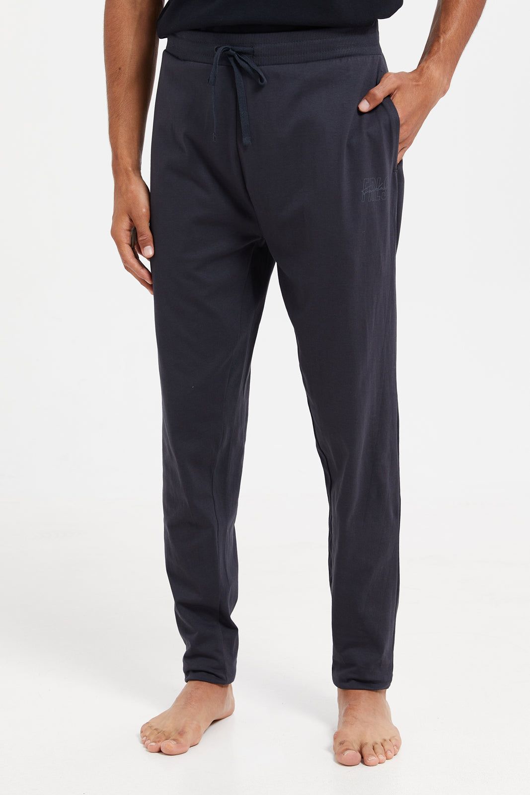Men Charcoal Cuffed Pyjama Bottom sold by Redtag