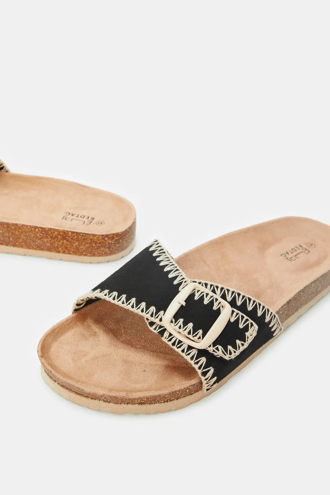 Women Black Embroidered Mule sold by Redtag product image thumbnail 3