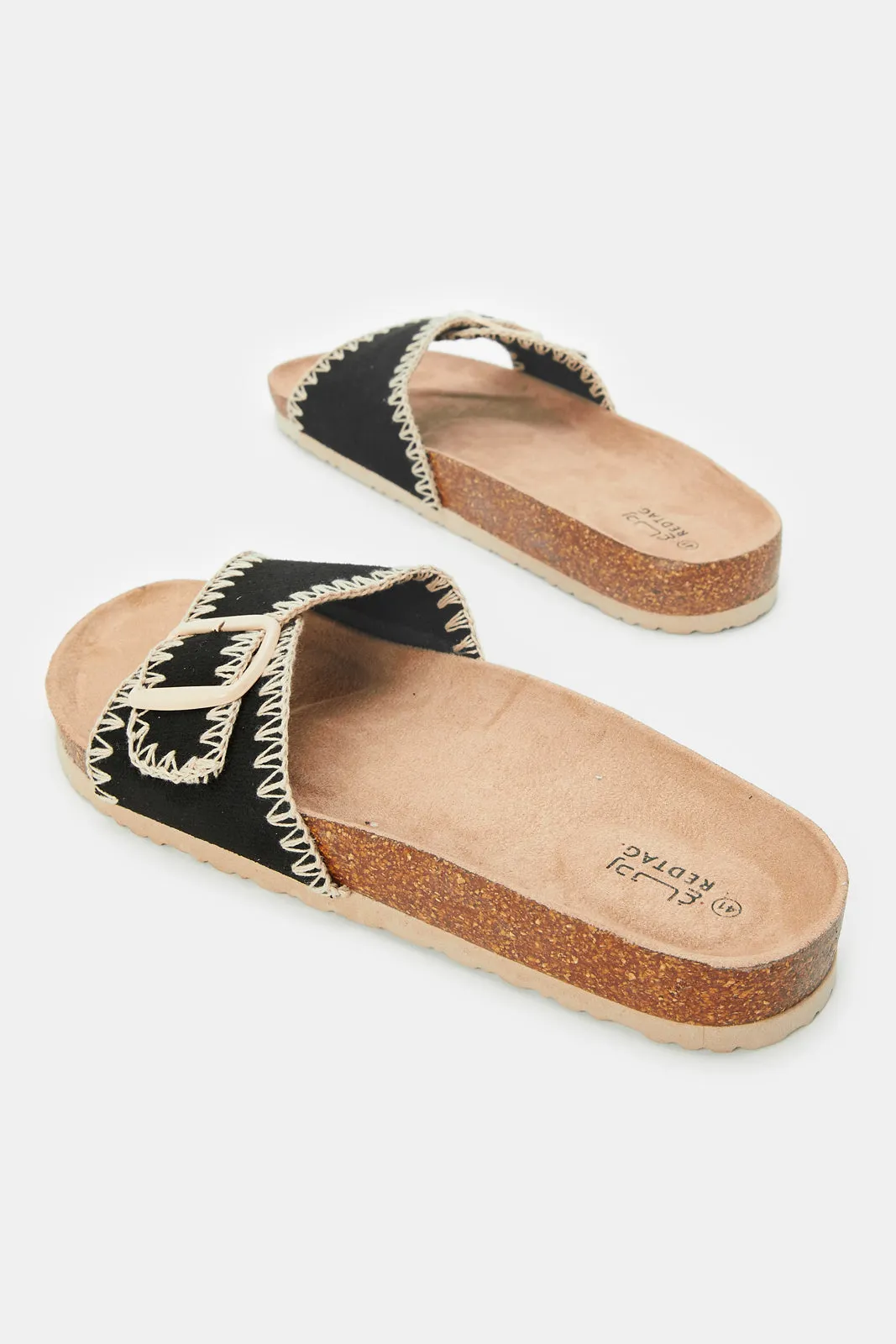 Women Black Embroidered Mule sold by Redtag product image thumbnail 4