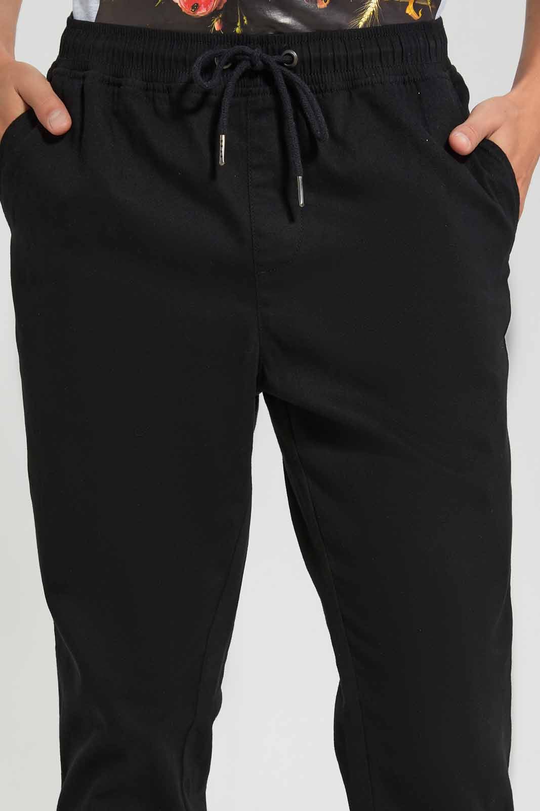 Black Chino Jogger sold by Redtag product image thumbnail 3
