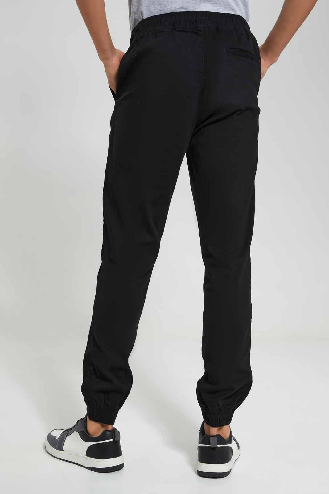 Black Chino Jogger sold by Redtag product image thumbnail 4