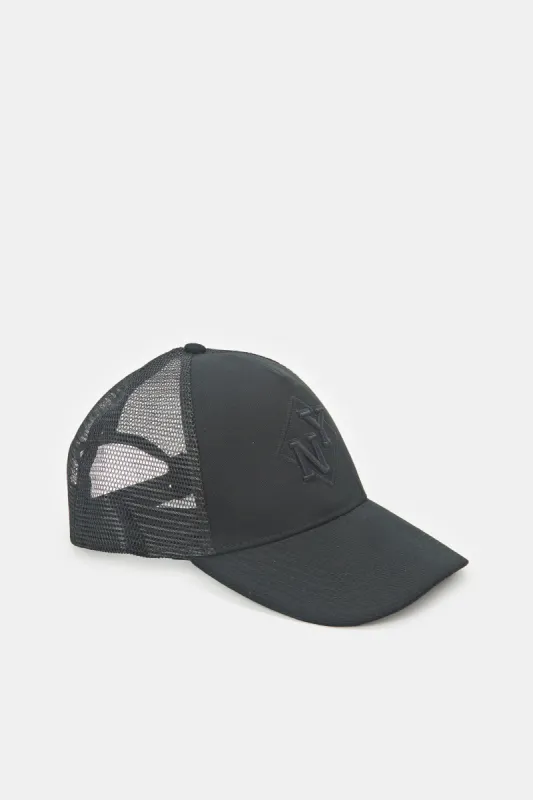 Women Black NY Embellished Cap sold by Redtag