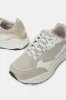 Women Beige Fabric Combination Sneakers sold by Redtag