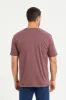 Men Burgundy Graphic Round Neck T-Shirt sold by Redtag