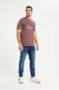Men Burgundy Graphic Round Neck T-Shirt sold by Redtag