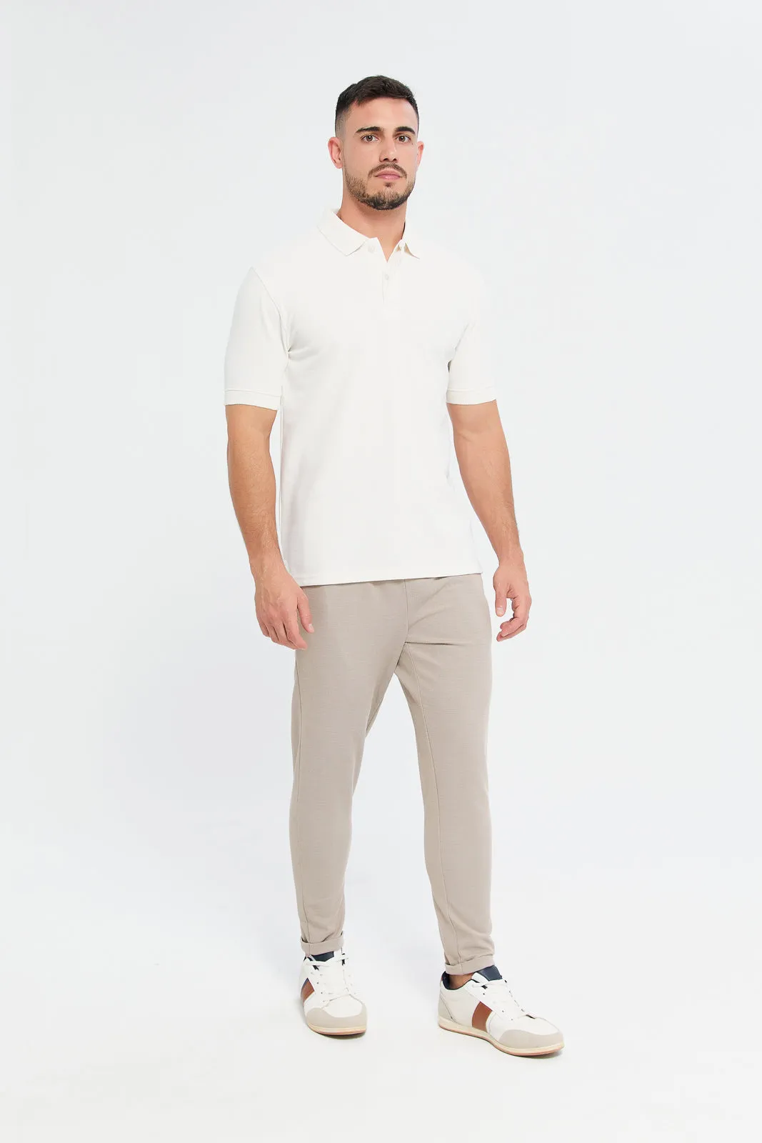 Men Ivory Slim Fit Polo Shirt sold by Redtag product image thumbnail 2