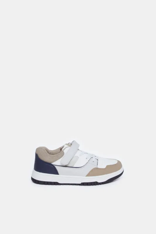 Senior Boys Grey colour Block Skate Shoes sold by Redtag