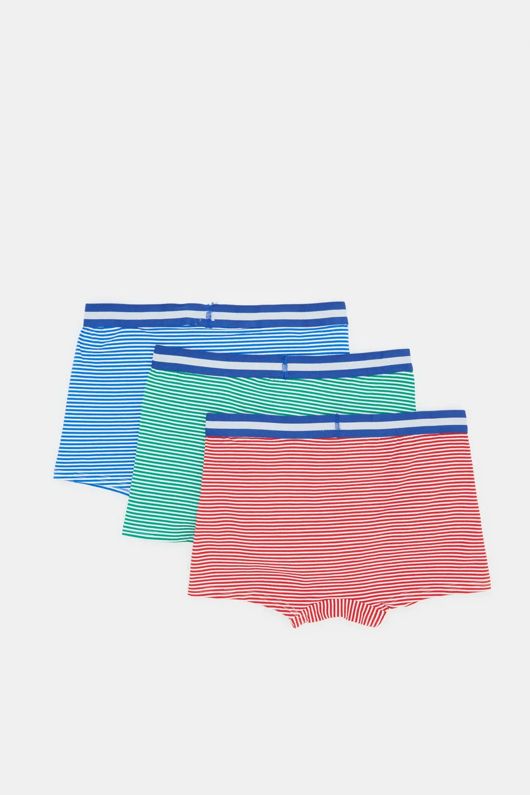 Senior Boys Blue And Pink Striped Boxer Brief Set (Pack of 3) sold by Redtag product image thumbnail 3