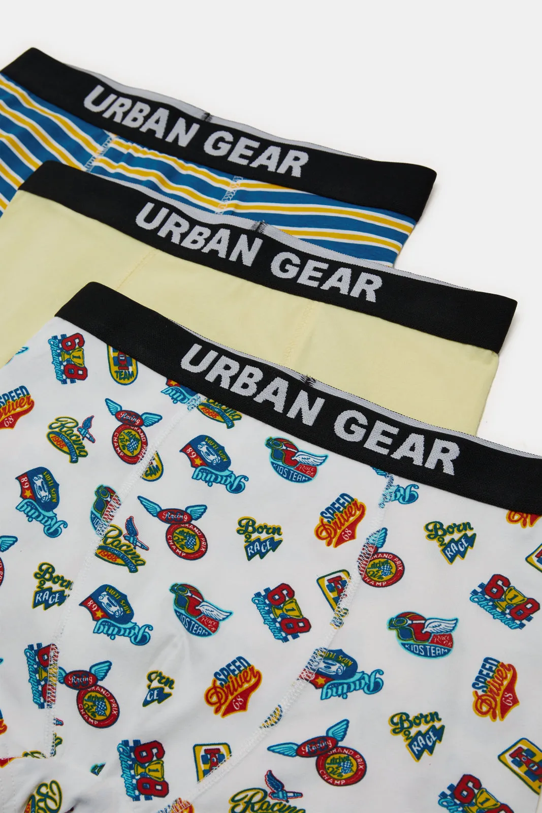 Senior Boys Assorted Striped Boxer Brief Set (Pack of 3) sold by Redtag product image thumbnail 2