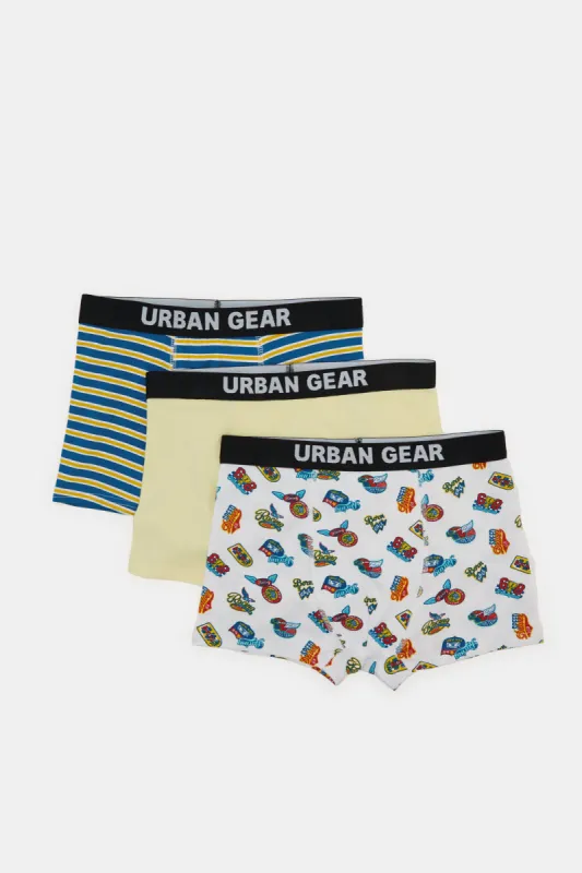 Senior Boys Assorted Striped Boxer Brief Set (Pack of 3) sold by Redtag