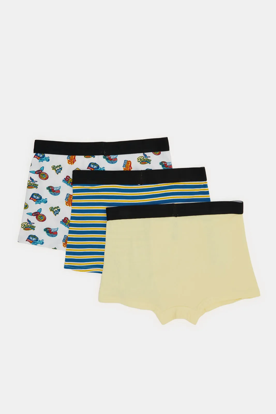 Senior Boys Assorted Striped Boxer Brief Set (Pack of 3) sold by Redtag product image thumbnail 3