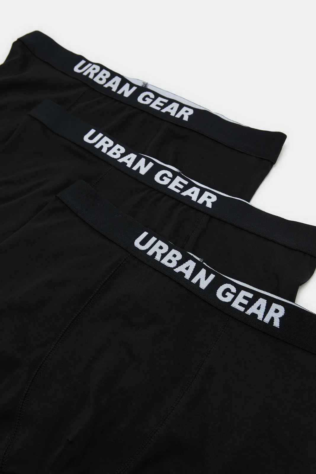 Senior Boys Black Solid Boxer Brief Set (Pack of 3) sold by Redtag product image thumbnail 2