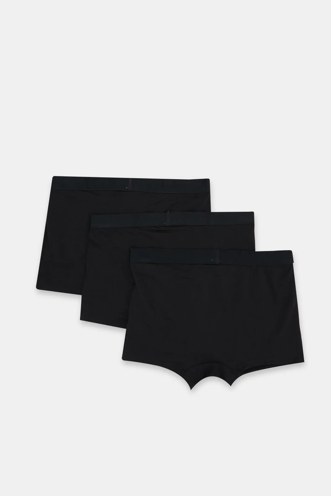 Senior Boys Black Solid Boxer Brief Set (Pack of 3) sold by Redtag product image thumbnail 3