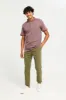 Men Olive Solid Twill Jogger sold by Redtag