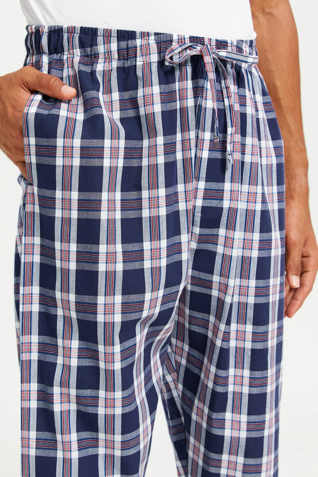 Men Blue Checkered Pyjma Bottom sold by Redtag product image thumbnail 4