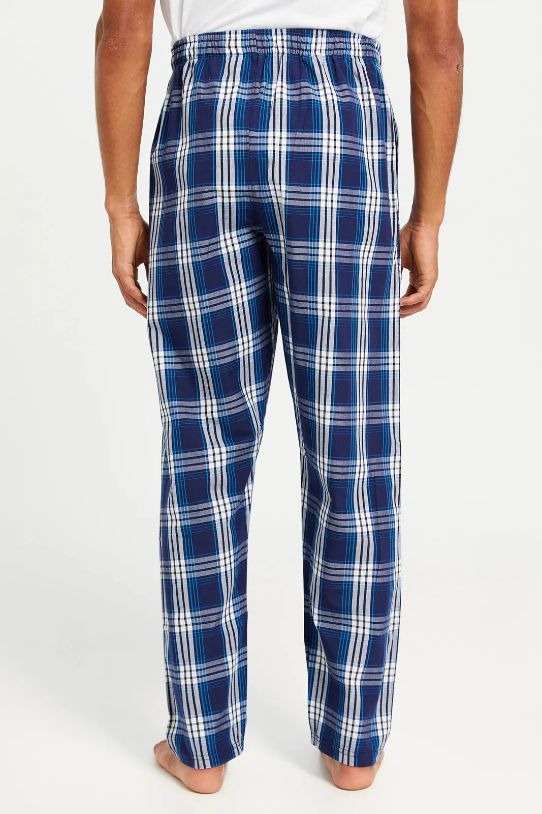 Men Blue Checkered Pyjama Bottom sold by Redtag product image thumbnail 3