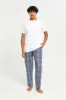 Men Blue Checkered Pyjama Bottom sold by Redtag