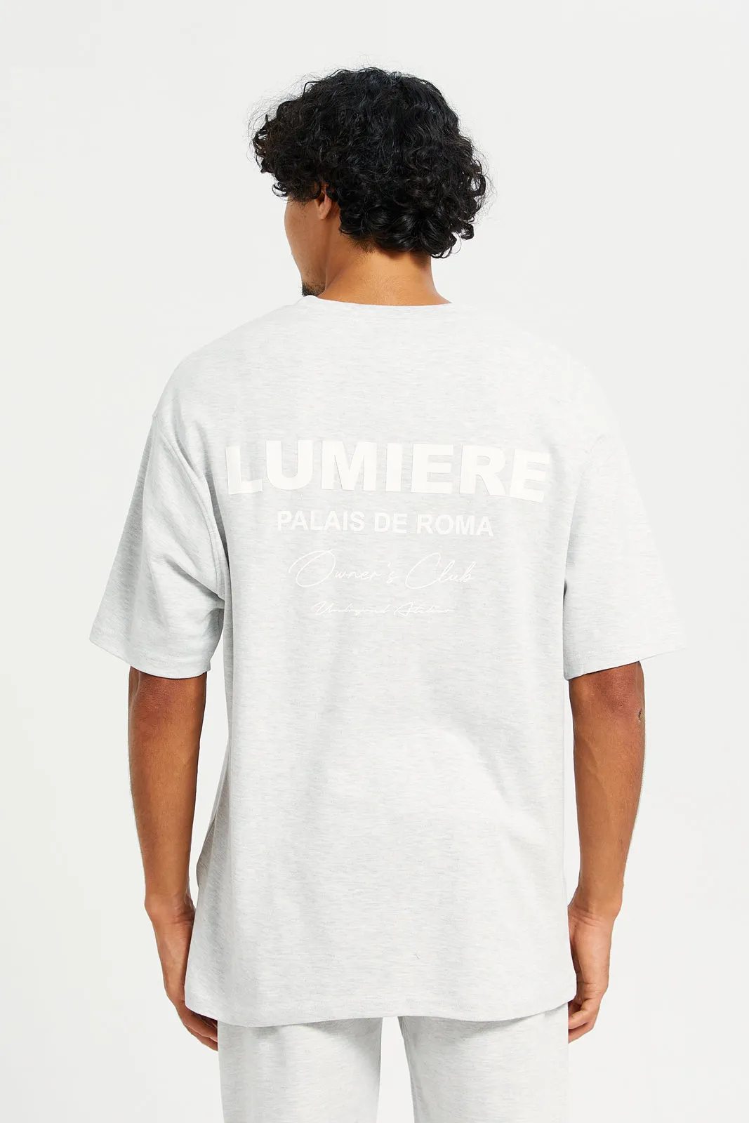 Men Grey Printed Lounge Shirt sold by Redtag product image thumbnail 3