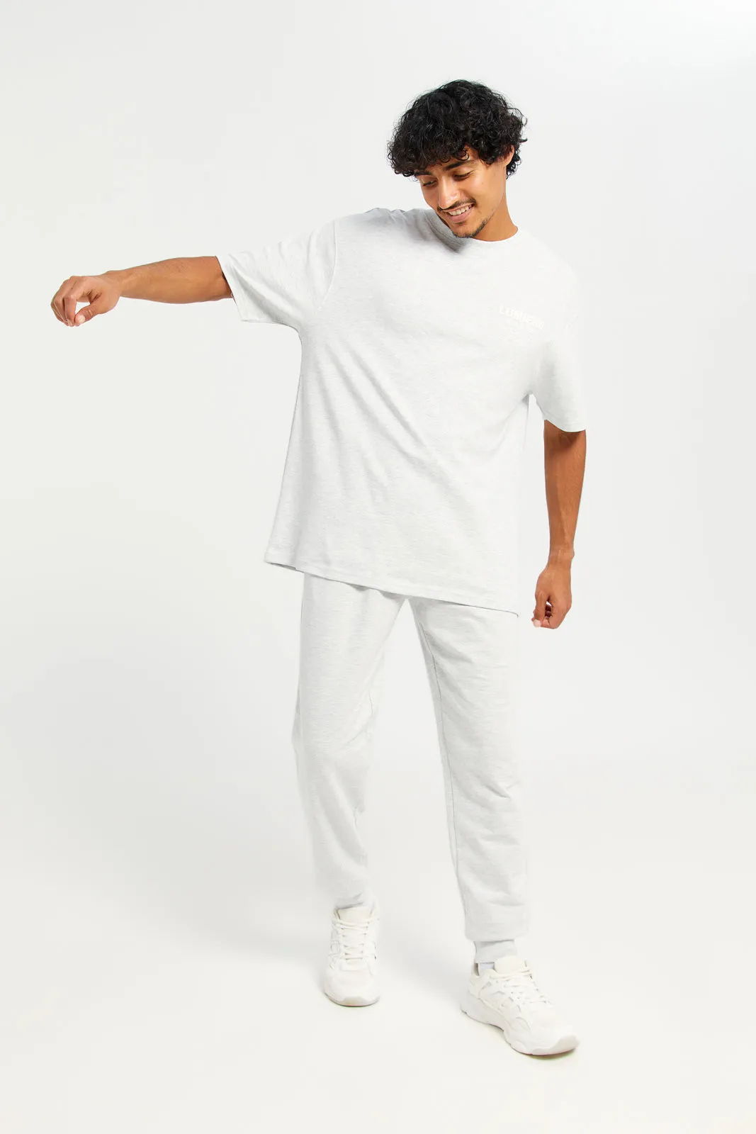 Men Grey Printed Lounge Shirt sold by Redtag product image thumbnail 2