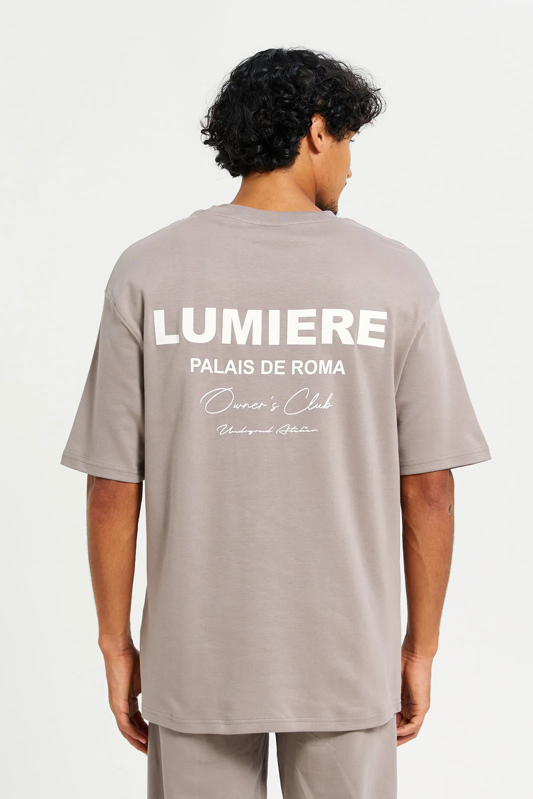 Men Brown Short Sleeved Lounge Shirt sold by Redtag product image thumbnail 3