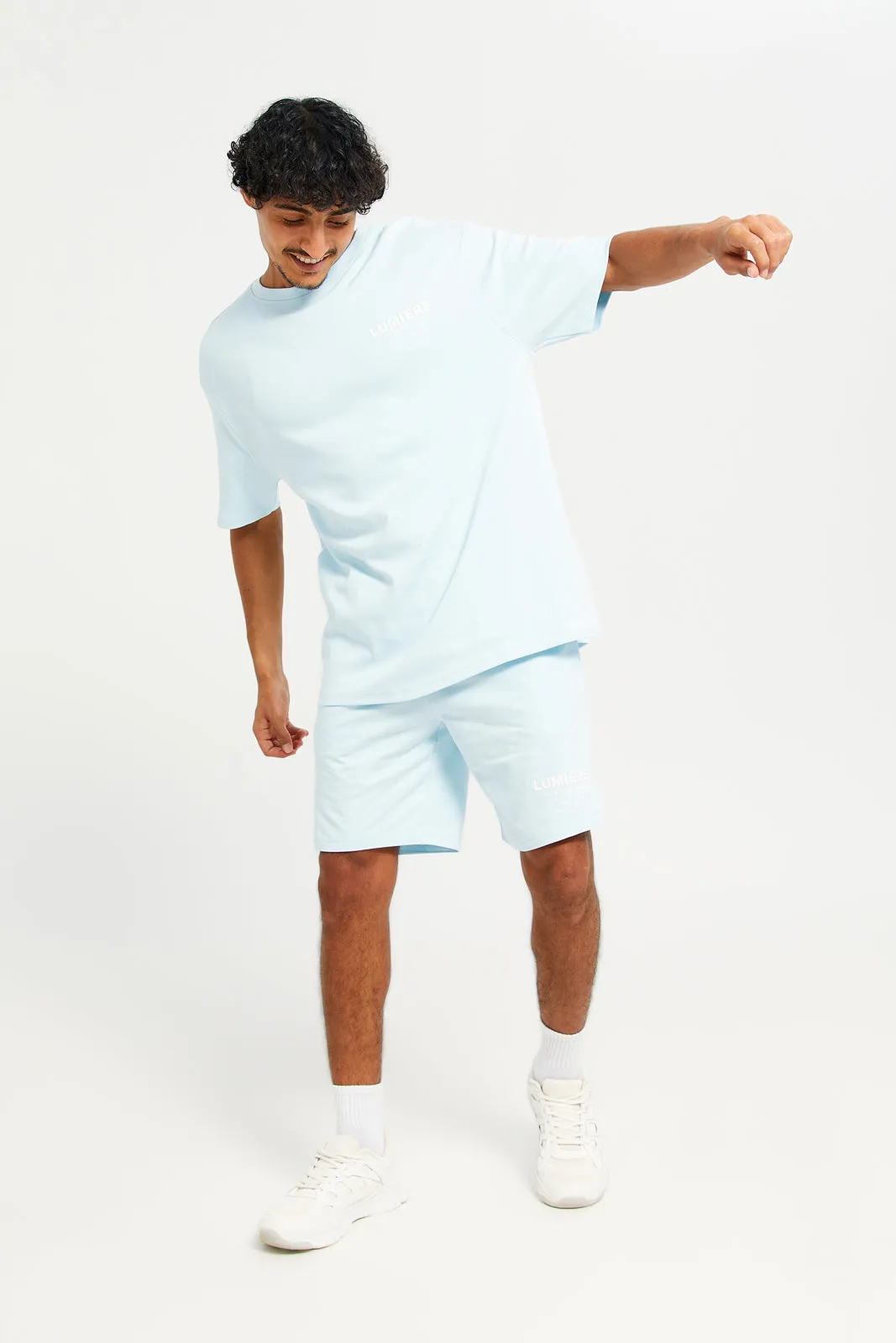 Men Blue Short Sleeved Lounge Shirt sold by Redtag product image thumbnail 2