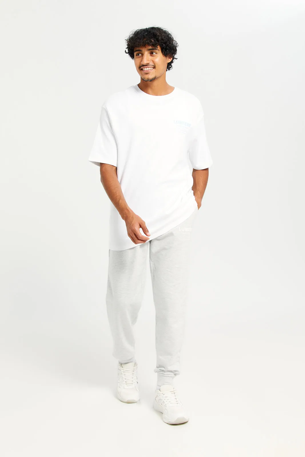 Men White Back Print Lounge Shirt sold by Redtag product image thumbnail 2