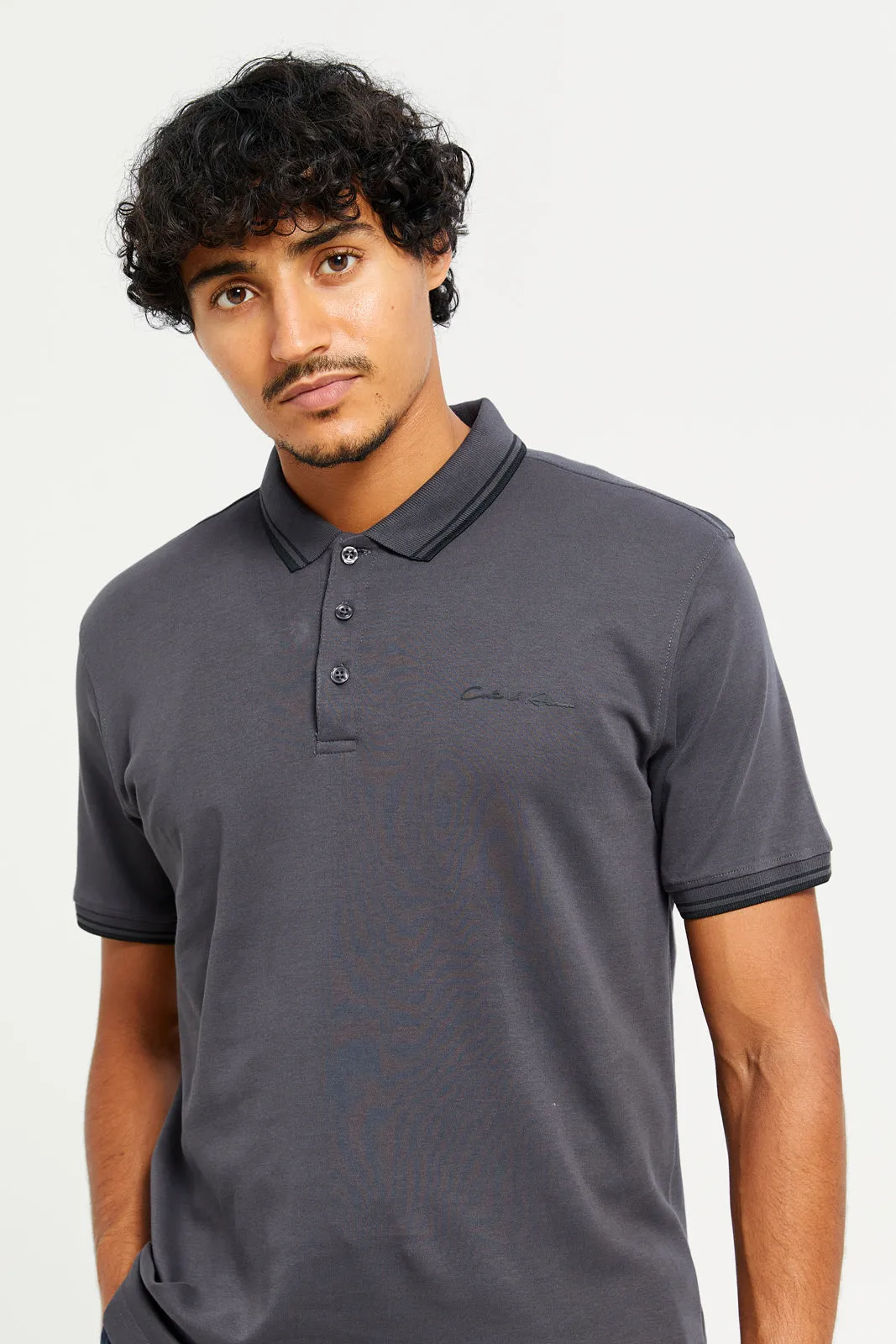 Men White Collared Short Sleeved Polo Shirt sold by Redtag product image thumbnail 4