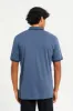 Men Blue Printed Polo Shirt sold by Redtag