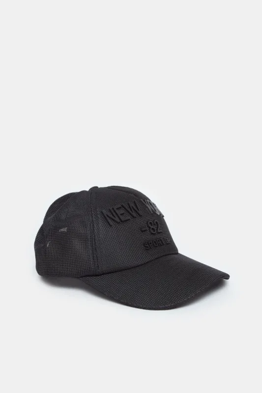 Boys Black New York Embellished Cap sold by Redtag