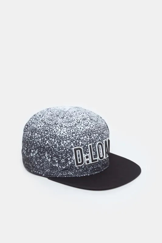 Boys Black And Grey Embellished Cap sold by Redtag