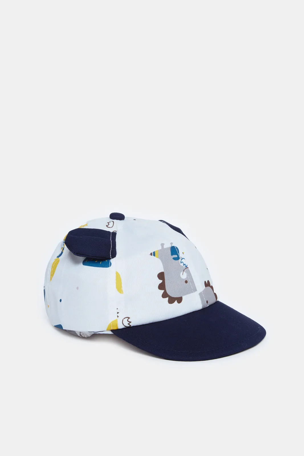 Boys Navy And Blue Dino Embroidery Cap sold by Redtag