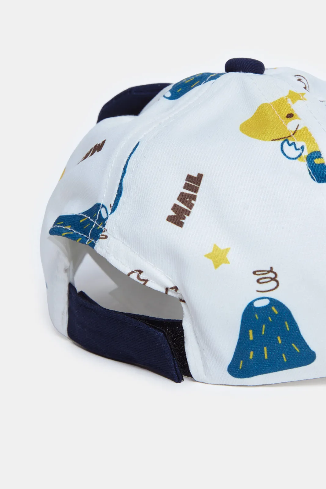 Boys Navy And Blue Dino Embroidery Cap sold by Redtag product image thumbnail 3
