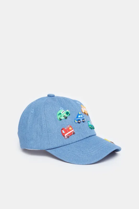 Boys Blue Truck Embellished Cap sold by Redtag