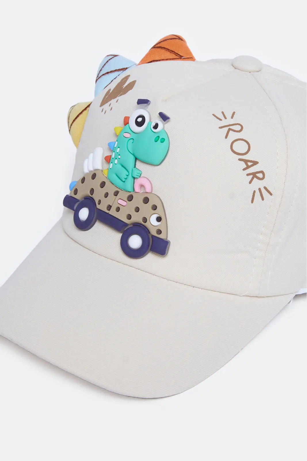 Boys Beige Dino Embellished Cap sold by Redtag product image thumbnail 2