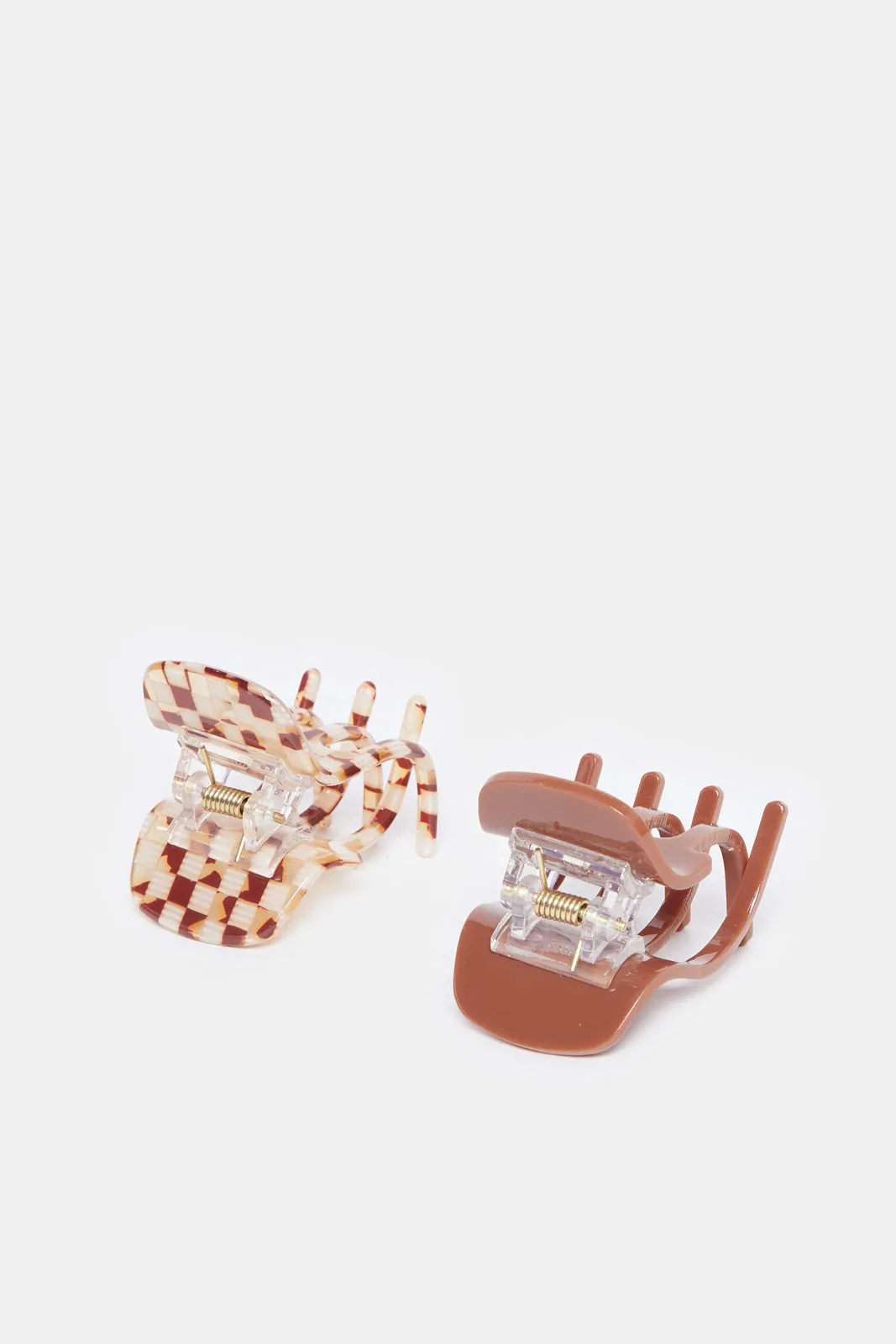 Women Brown Print Hair Claw Set (Pack of 2) sold by Redtag product image thumbnail 2