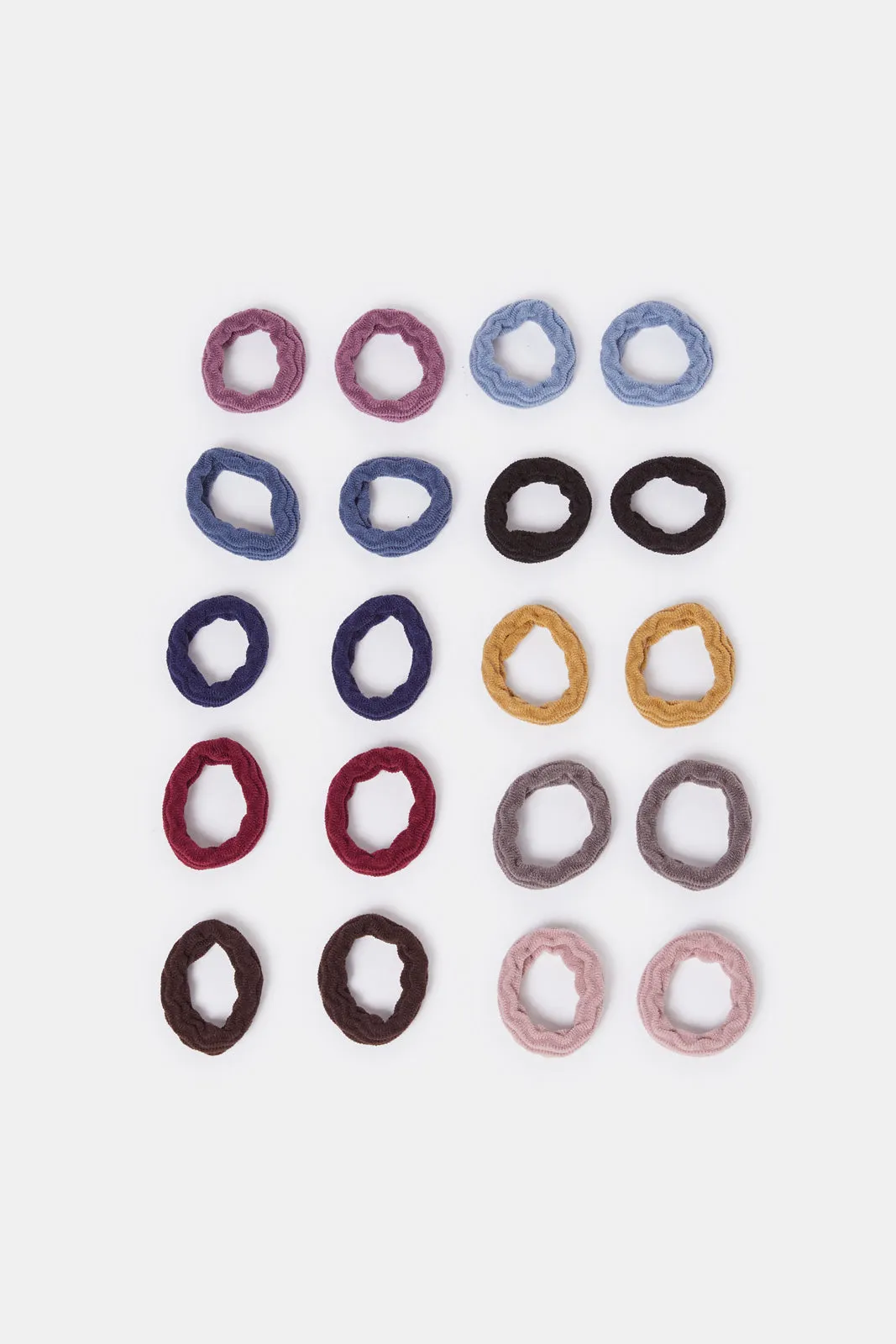 Women Assorted Solid Hair Elastic Band Set (20 Piece) sold by Redtag