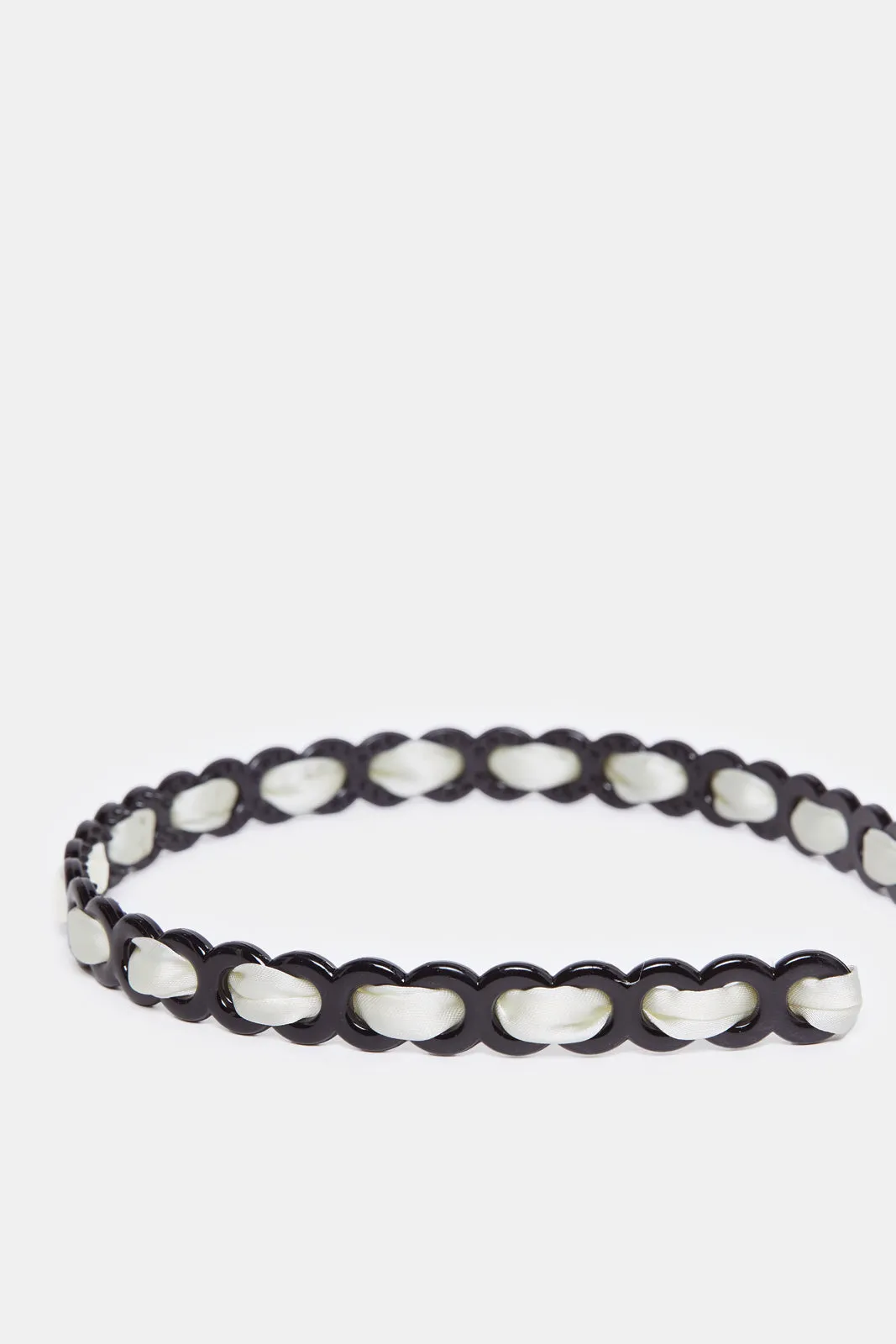 Women White And Black Solid Headband Set (Pack of 2) sold by Redtag product image thumbnail 3