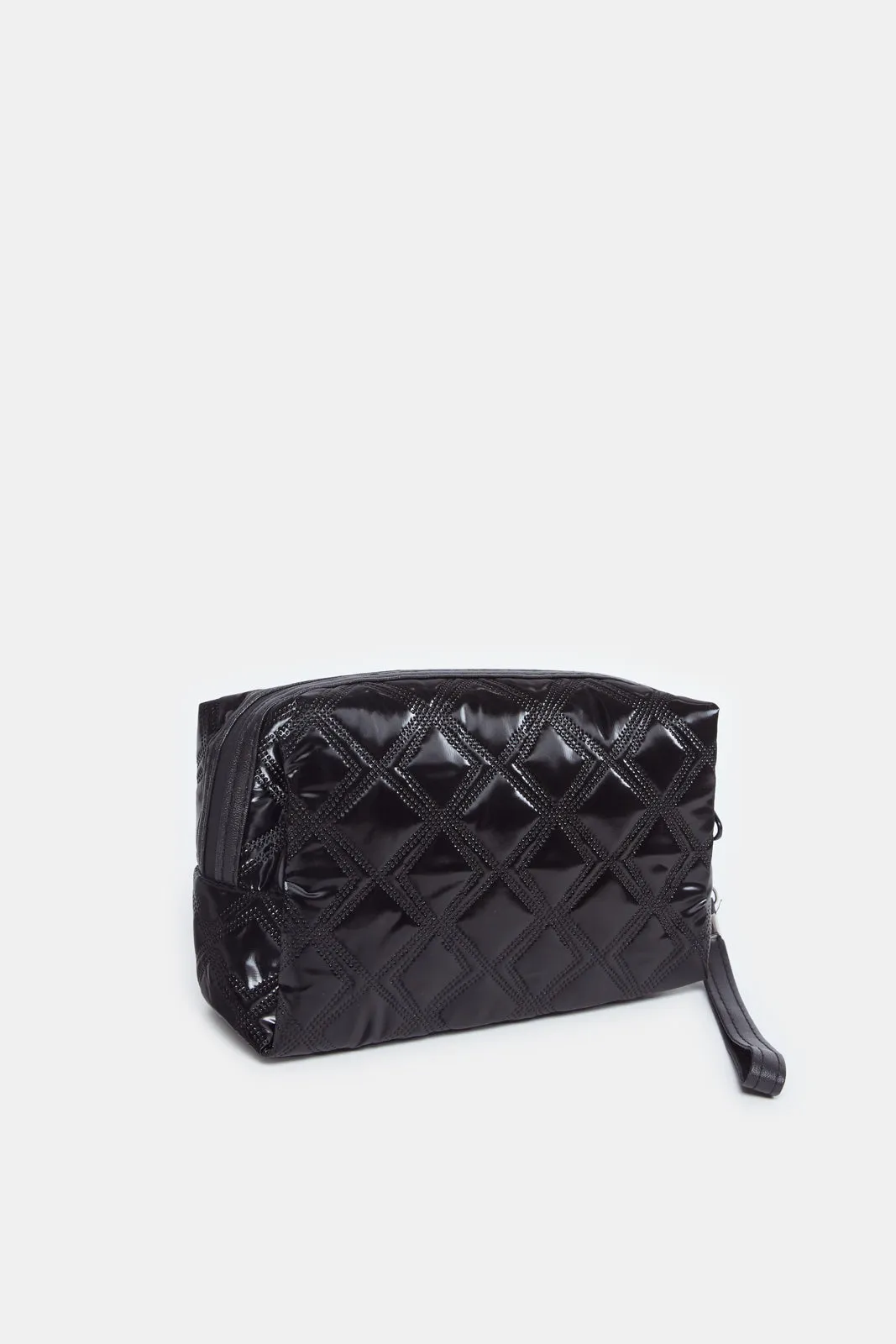 Women Black Quilted Pouch sold by Redtag product image thumbnail 2