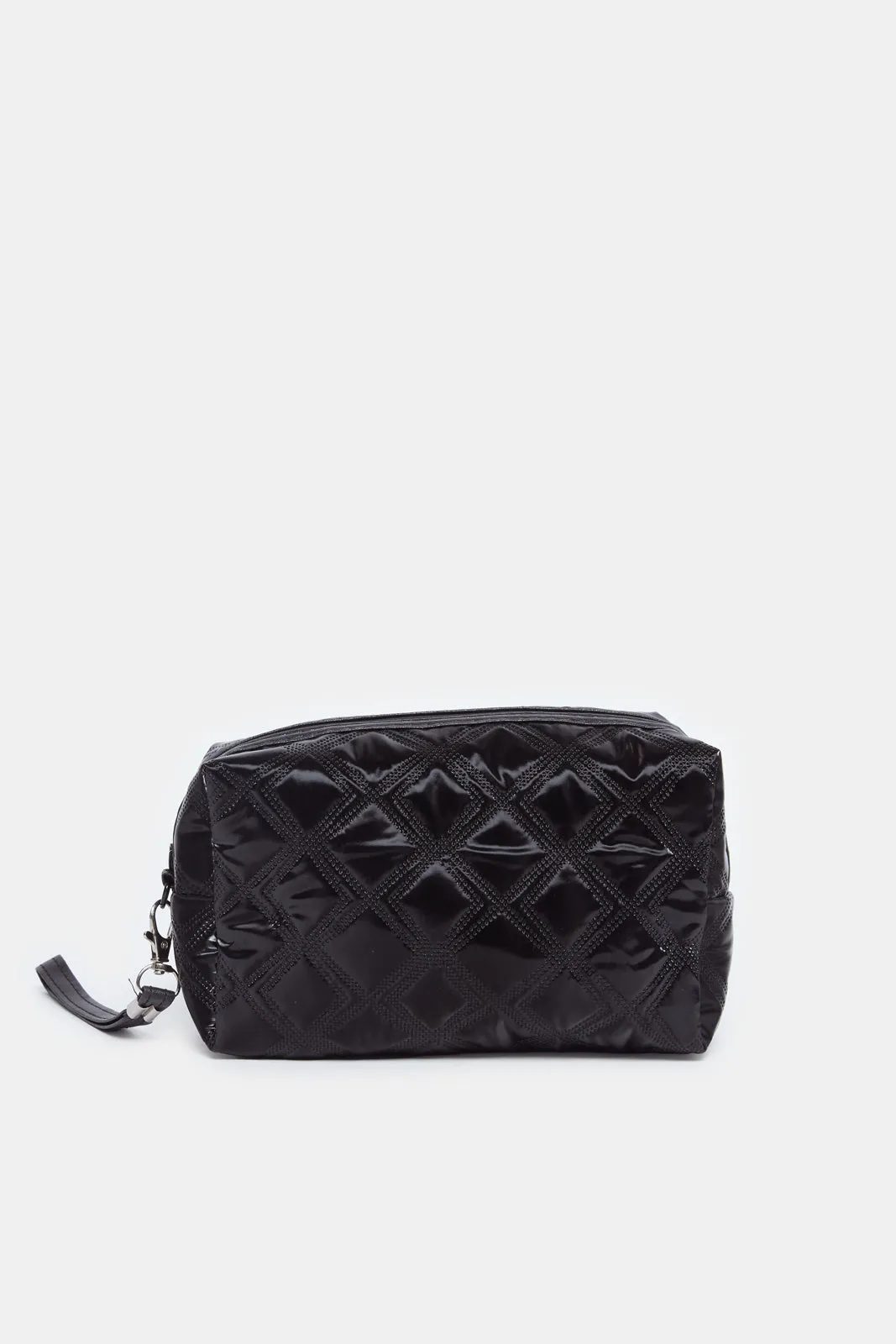 Women Black Quilted Pouch sold by Redtag