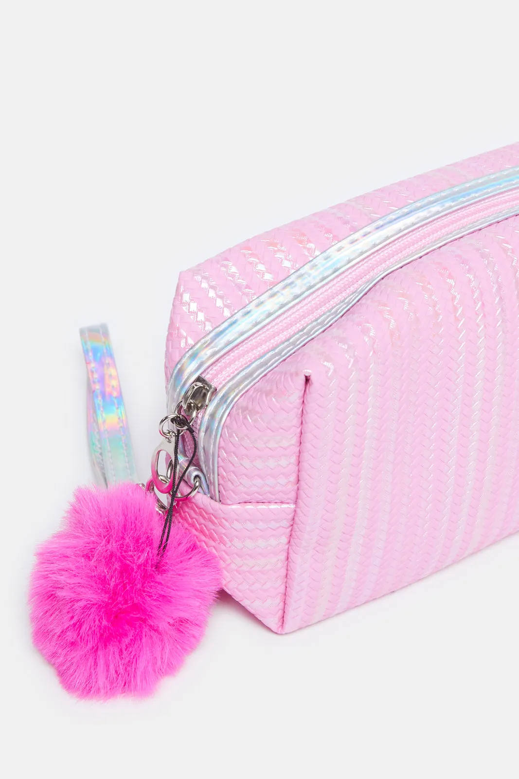 Women Pink Pom Pom Pouch sold by Redtag product image thumbnail 2