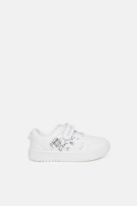 Boys White Velcro Strap Sneakers sold by Redtag