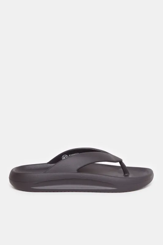 Men Black Molded Toe Slippers sold by Redtag