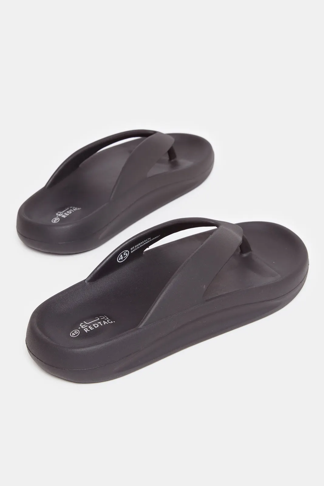 Men Black Molded Toe Slippers sold by Redtag product image thumbnail 4