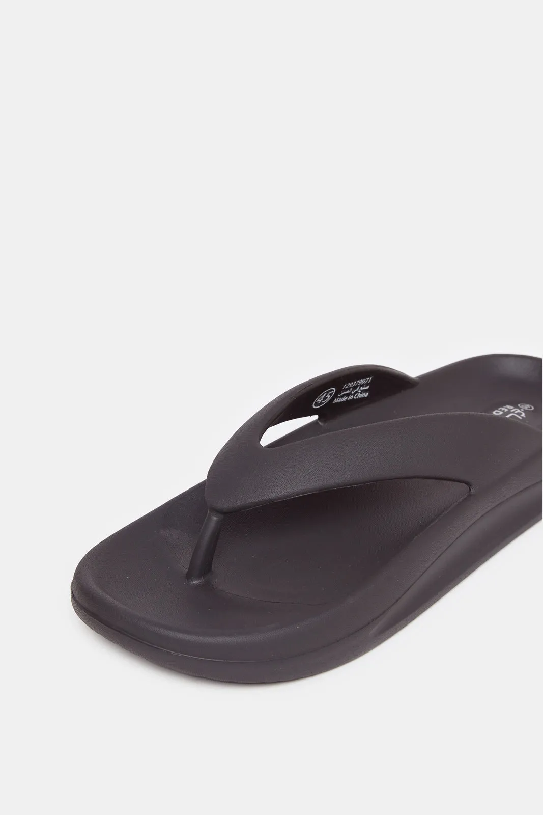 Men Black Molded Toe Slippers sold by Redtag product image thumbnail 3