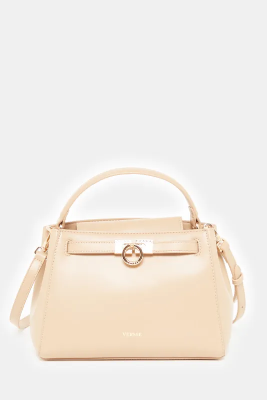 Women Beige Embellished Day Bag sold by Redtag