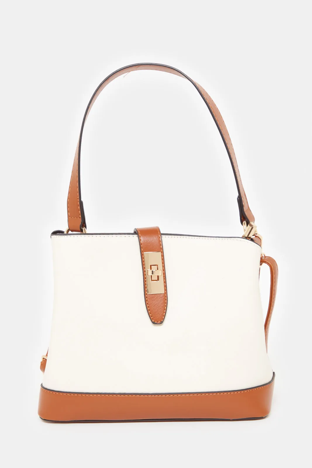 Women Beige Plain Bucket Bag sold by Redtag