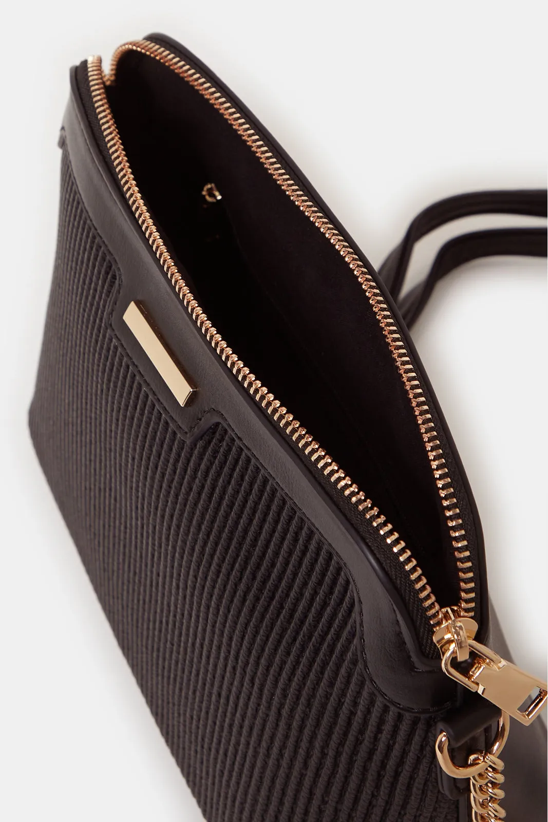 Women Black Pleated Cross Body Bag sold by Redtag product image thumbnail 4