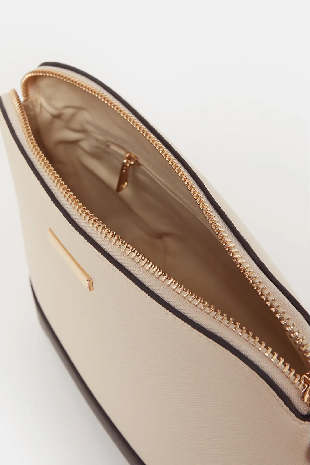 Women Beige And Black Cross Body Bag sold by Redtag product image thumbnail 4