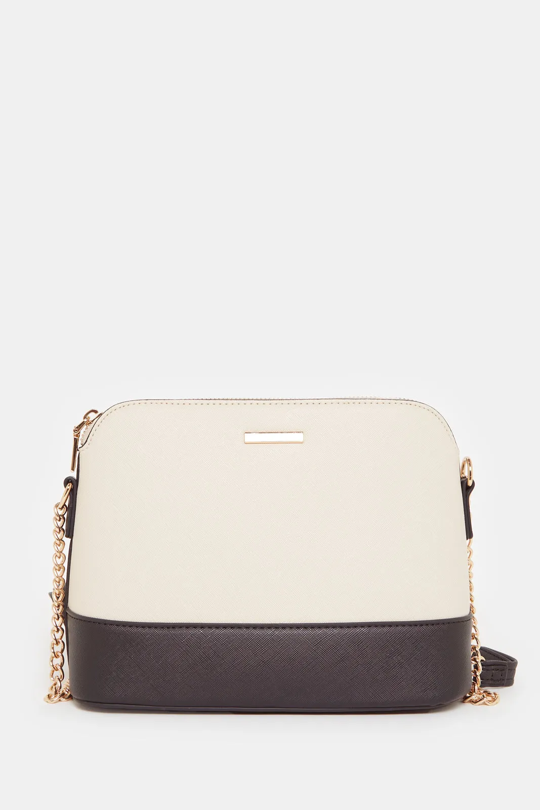 Women Beige And Black Cross Body Bag sold by Redtag